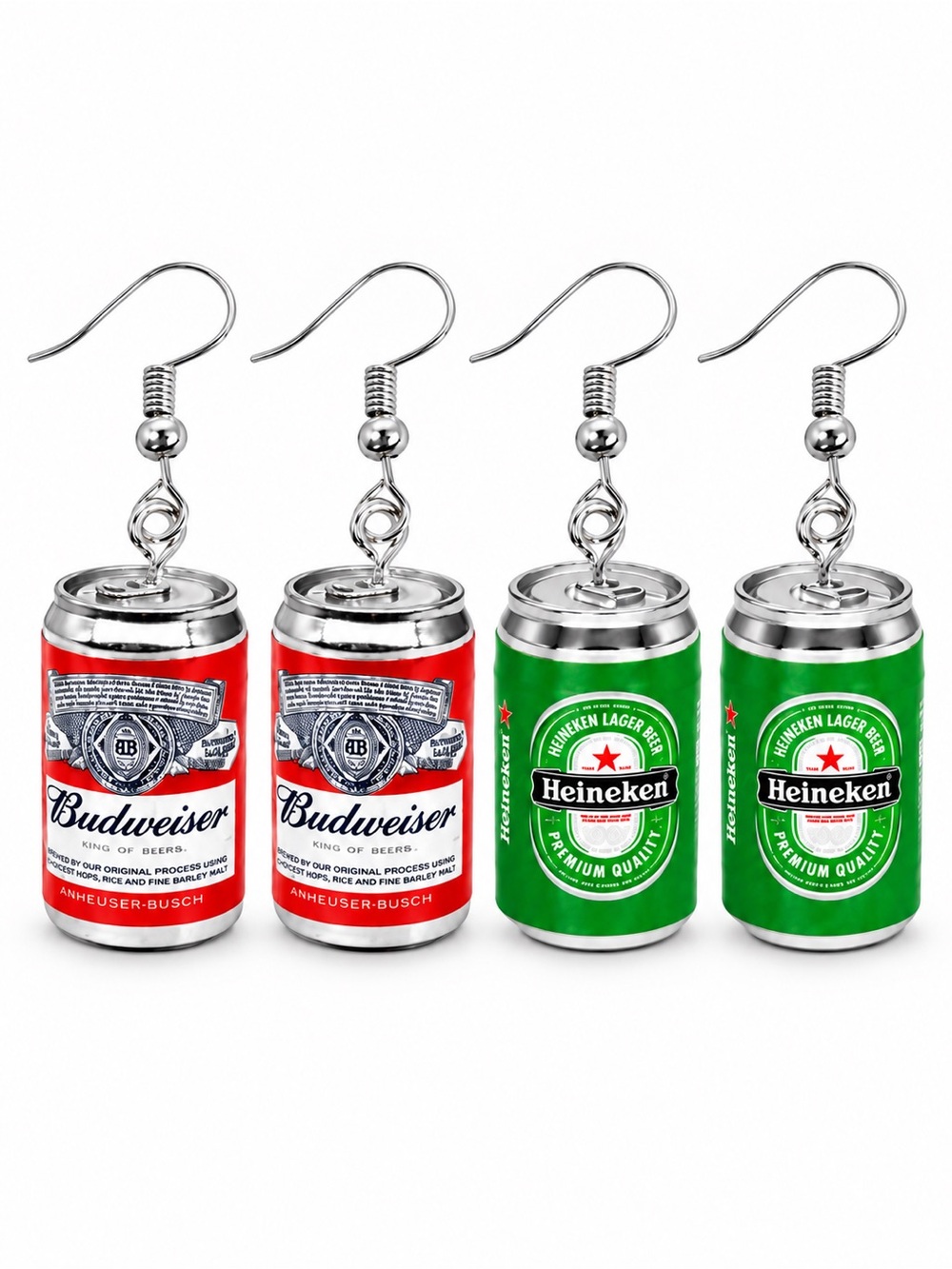 Novelty Mini Can Dangle Earrings Set of 2 Pairs